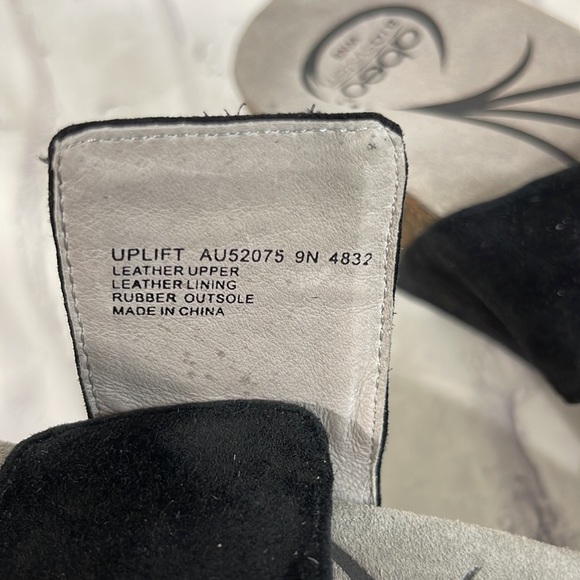 Abeo Uplift Sandals 9N Suede Upper Cork Heel Tassles Hook & Loop BioSystem Ortho - Picture 10 of 11